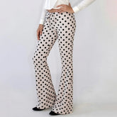 Polka dot pants worn by a person